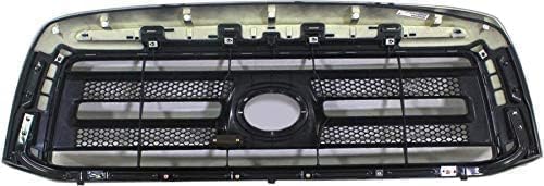 Upper Grille Assembly, Painted Black Shell and Insert For 2010-2013 Toyota Tundra