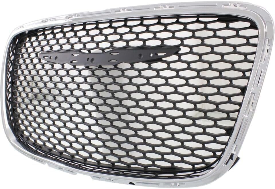 Grille Assembly, Chrome Shell with Painted Black Insert For 2015-2023 Chrysler 300