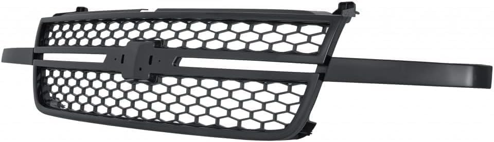 3-Piece Kit, Grille Textured Black, Without Dale Earnhardt Package, Includes (1) Grille Shell and Insert and (2) Headlight Bracket For 2003-2006 Chevrolet Silverado 1500 2500HD 3500