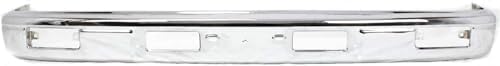 Front Bumper, Chrome, With Fog Light Holes, With License Plate Provision, Without Mounting Brackets For 1987-1988 Toyota Pickup