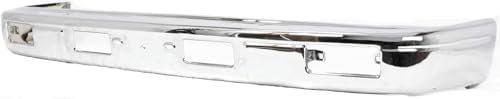 Front Bumper, Chrome, With Fog Light Holes, With License Plate Provision, Without Mounting Brackets For 1987-1988 Toyota Pickup