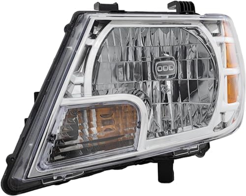 Driver Side Halogen Headlight, With bulb, OE Comparable Finish For 2009-2021 Nissan Frontier