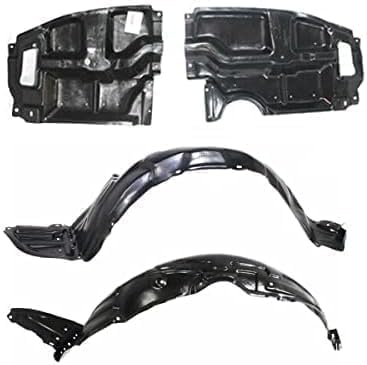 Driver and Passenger Side Engine Splash Shields & Fender Liner For 2005-2010 Scion tC