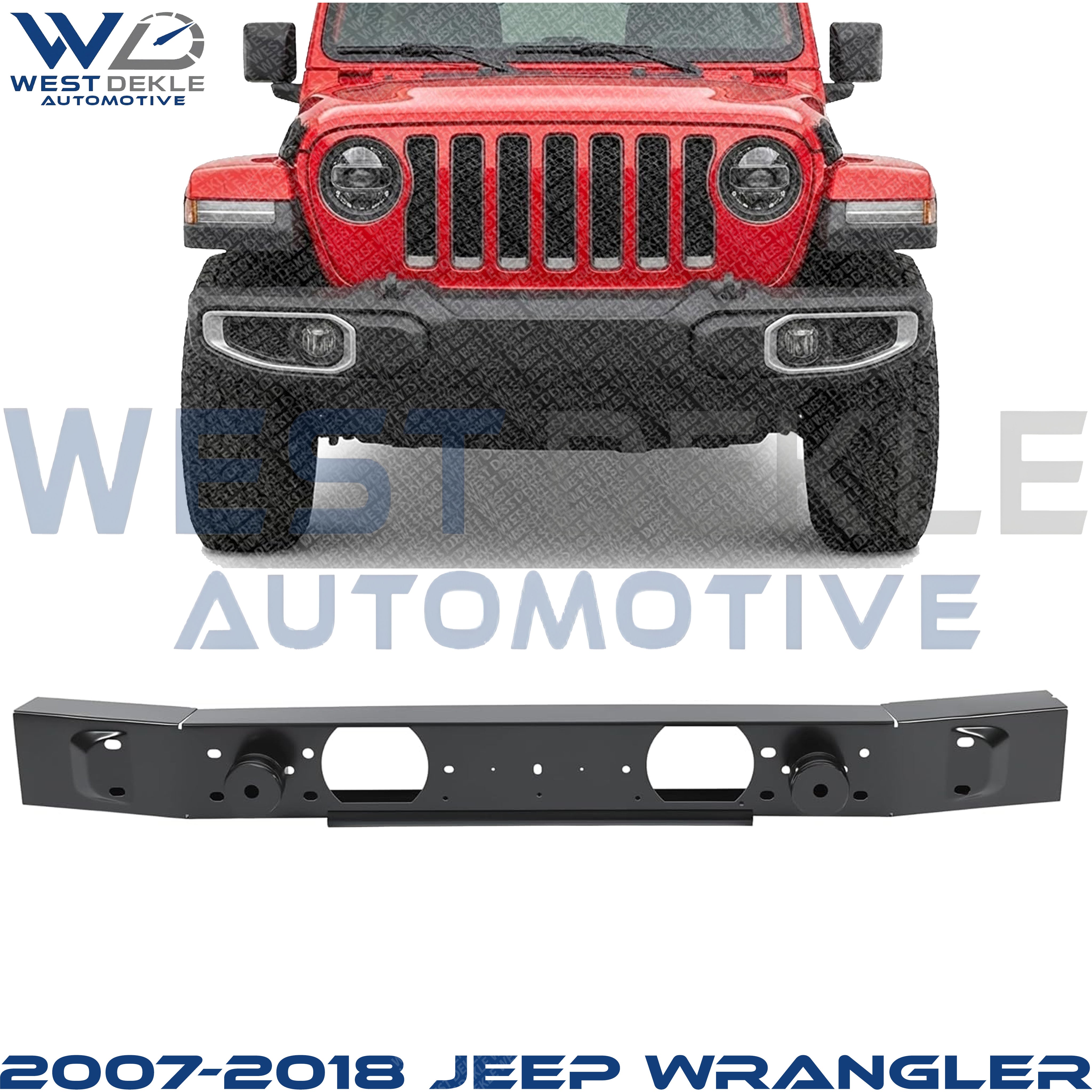 Front Bumper Reinforcement, Steel for 2007-2018 Jeep Wrangler