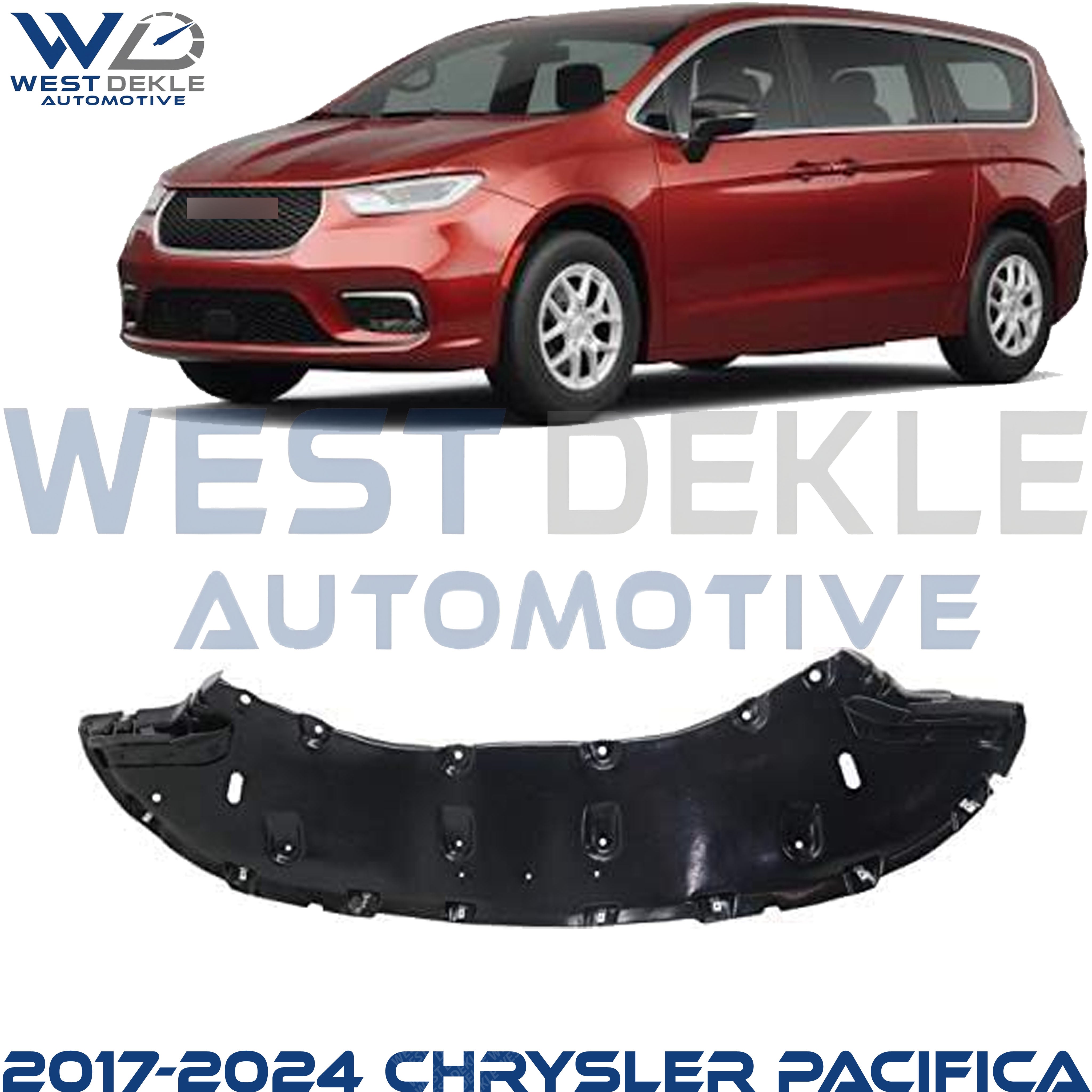 Front Engine Splash Shield, 6 Cyl., 3.6L Engine For 2017-2024 Chrysler Pacifica & 2020-2022 Voyager
