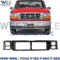 18-Piece Front Bumper Kit: Bumper, Molding, Grille, Header Panel, Lower Valance, Bracket & Headlight Kit (Left & Right) for 1993-1997 Ford F-350, 1992-1996 F-150 & More