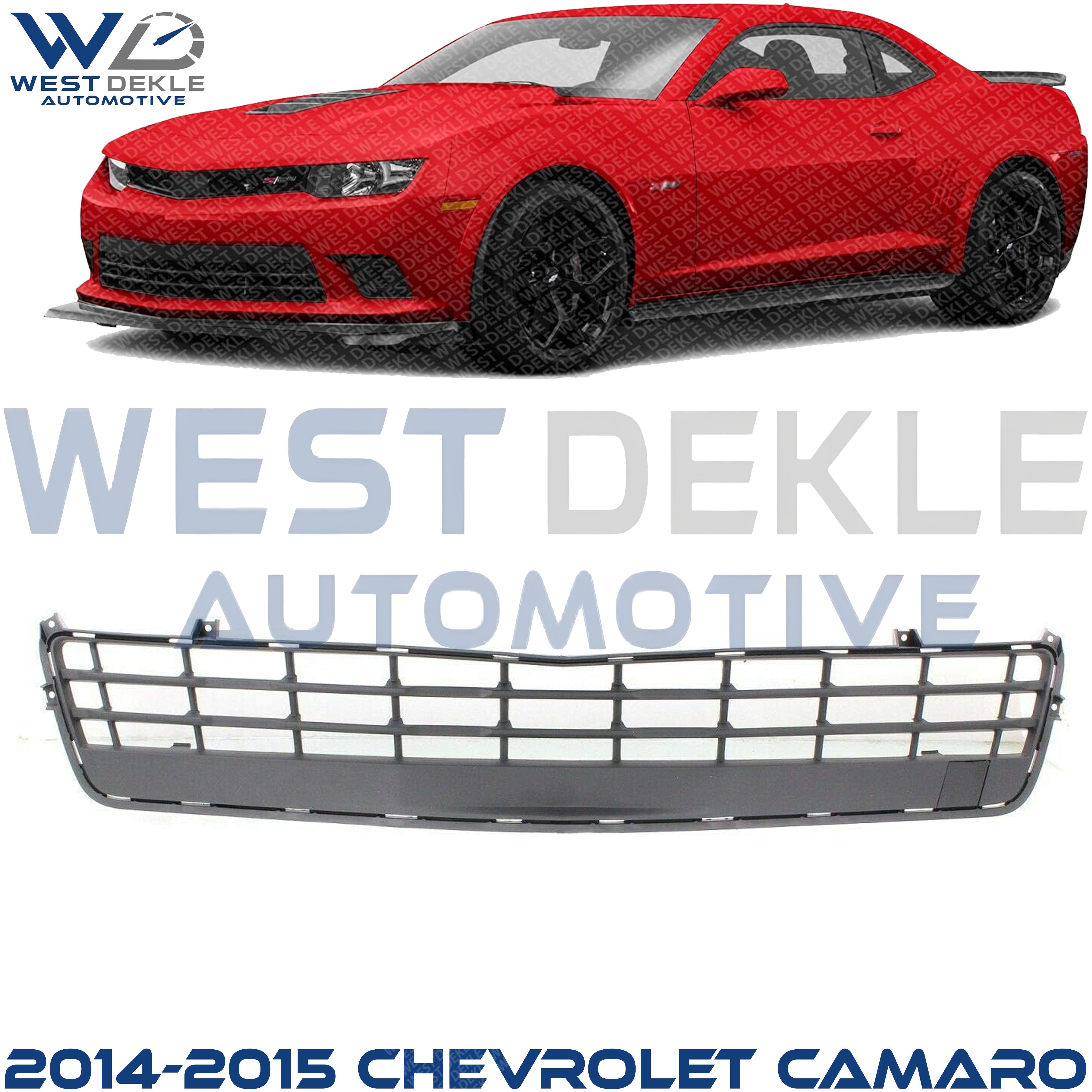 Front, Lower Bumper Grille, Paint To Match, For Models without Tow Hook Cover in Grille 2014-2015 Chevrolet Camaro SS Z28
