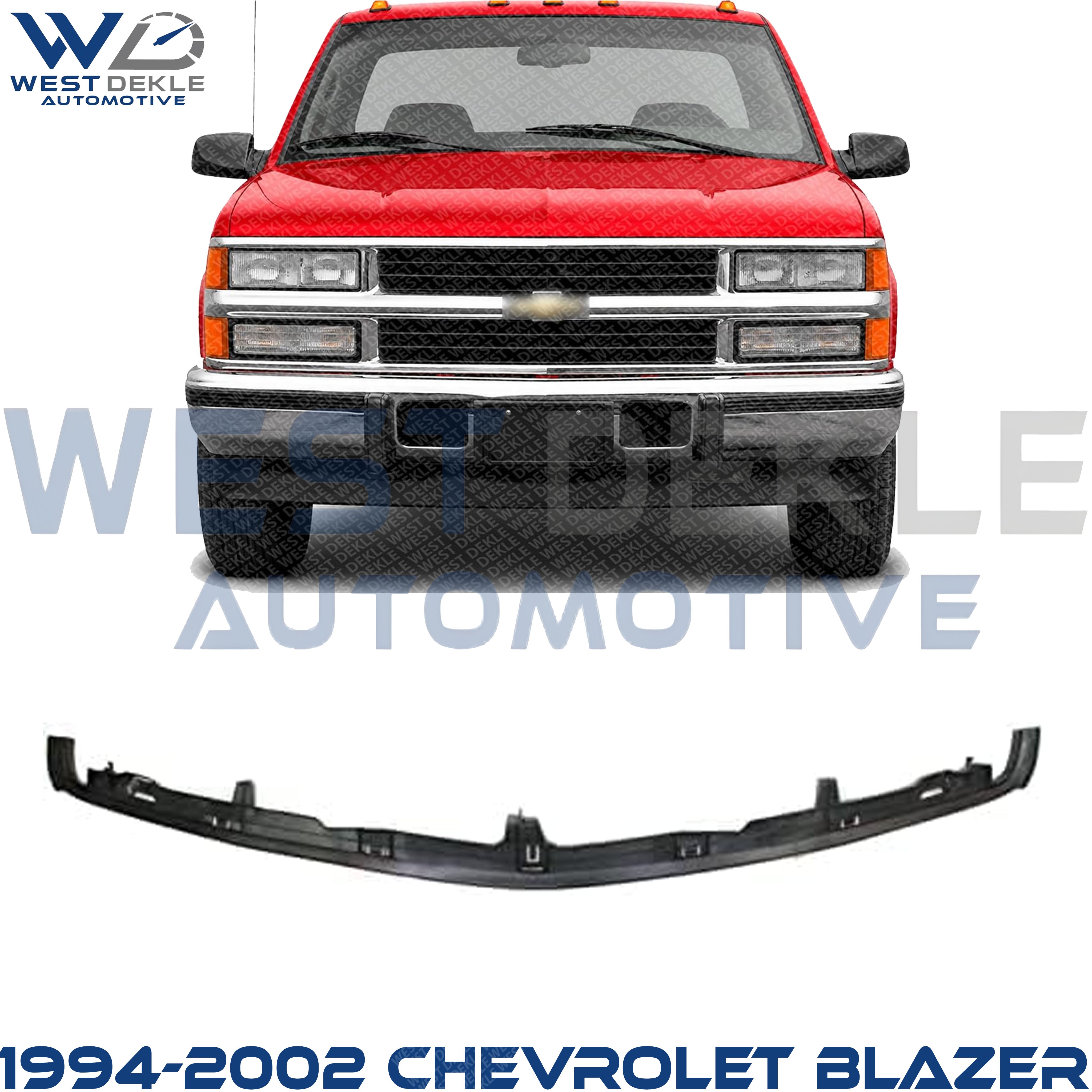 Front, Center Bumper Filler, Primed For for 1994-2002 Chevrolet Blazer