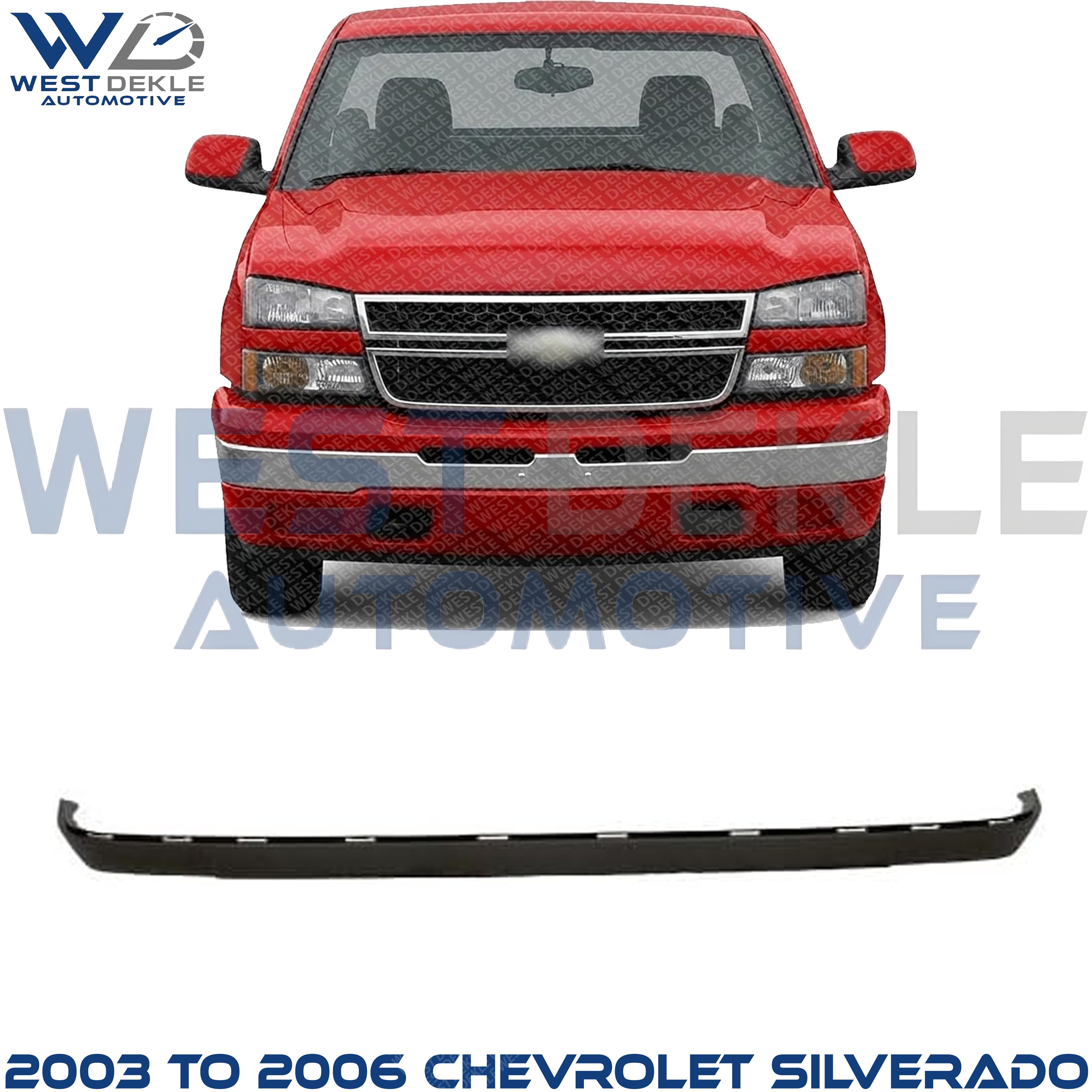Front Valance, Air Deflector Extension, Textured For 2003 to 2006 Chevrolet Silverado 1500 2500HD 3500