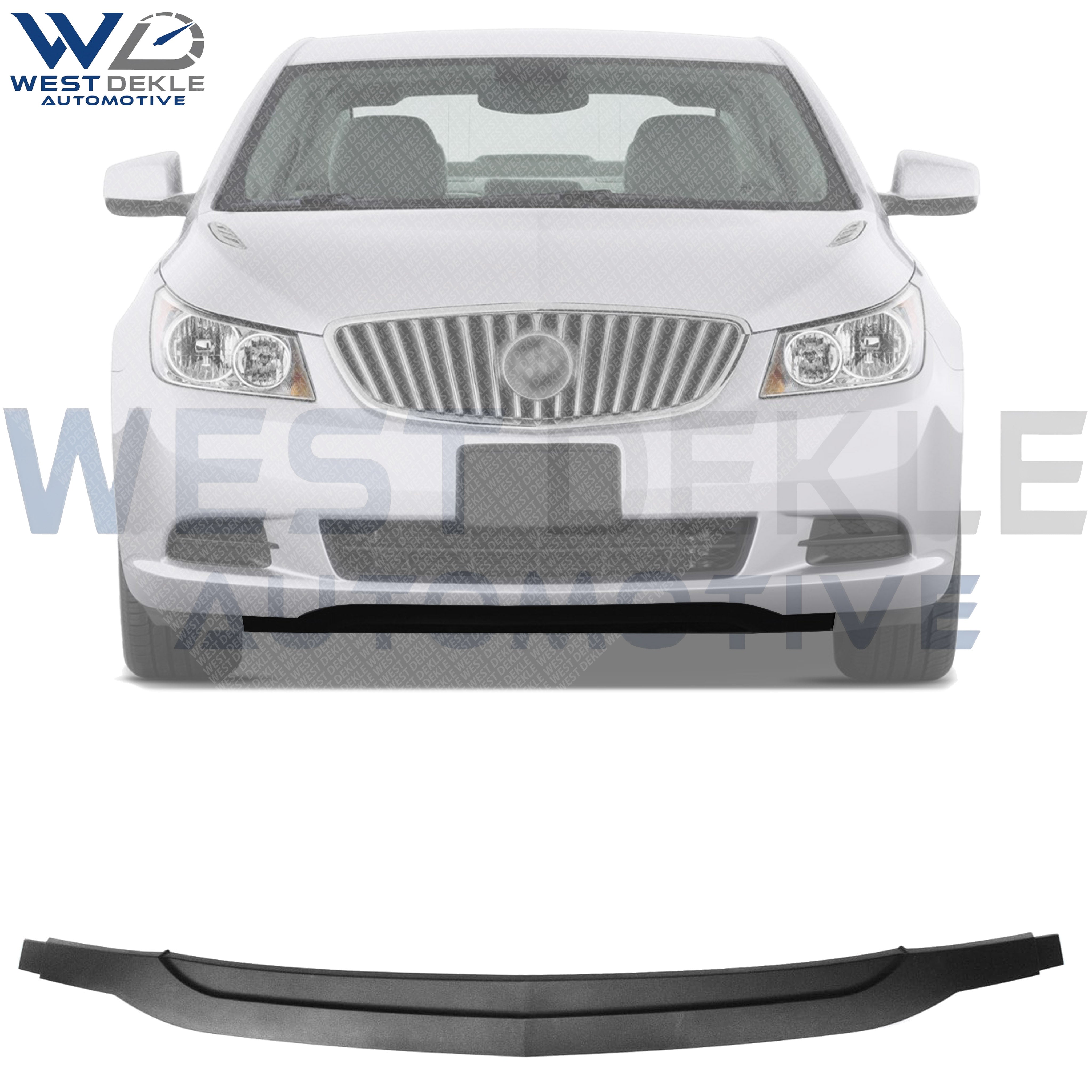 WEST DEKLE Automotive Front Bumper Center Lower Valance Air Deflector Textured | Direct Replacement Compatible With 2010-2013 Buick LaCrosse Allure | OEM GM1092214 25829699 | Vehicle-Specific Fit Car Part