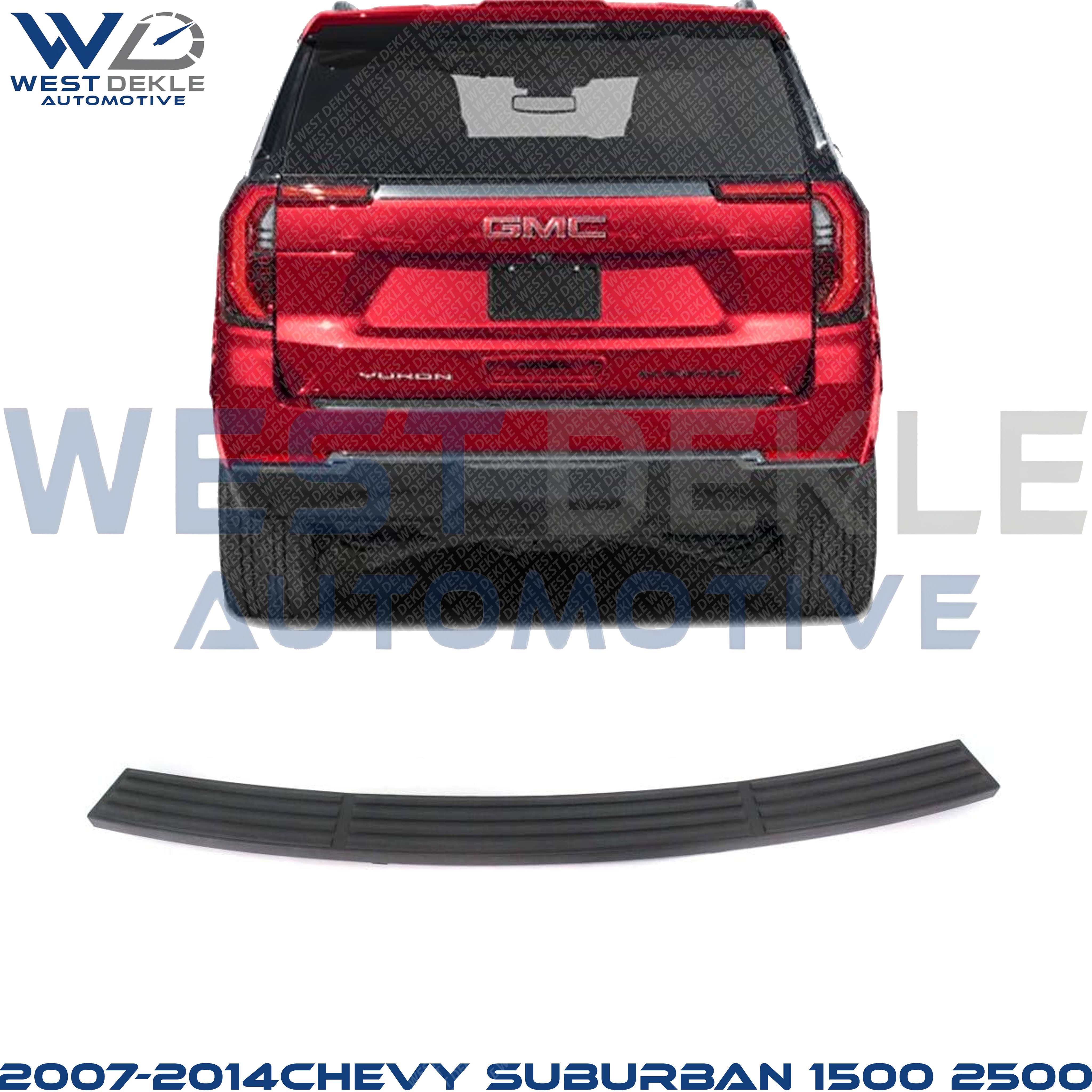 Center Bumper Step Pad, Black For 2007-2014Chevrolet Suburban 1500 2500 Tahoe GMC Yukon Yukon XL