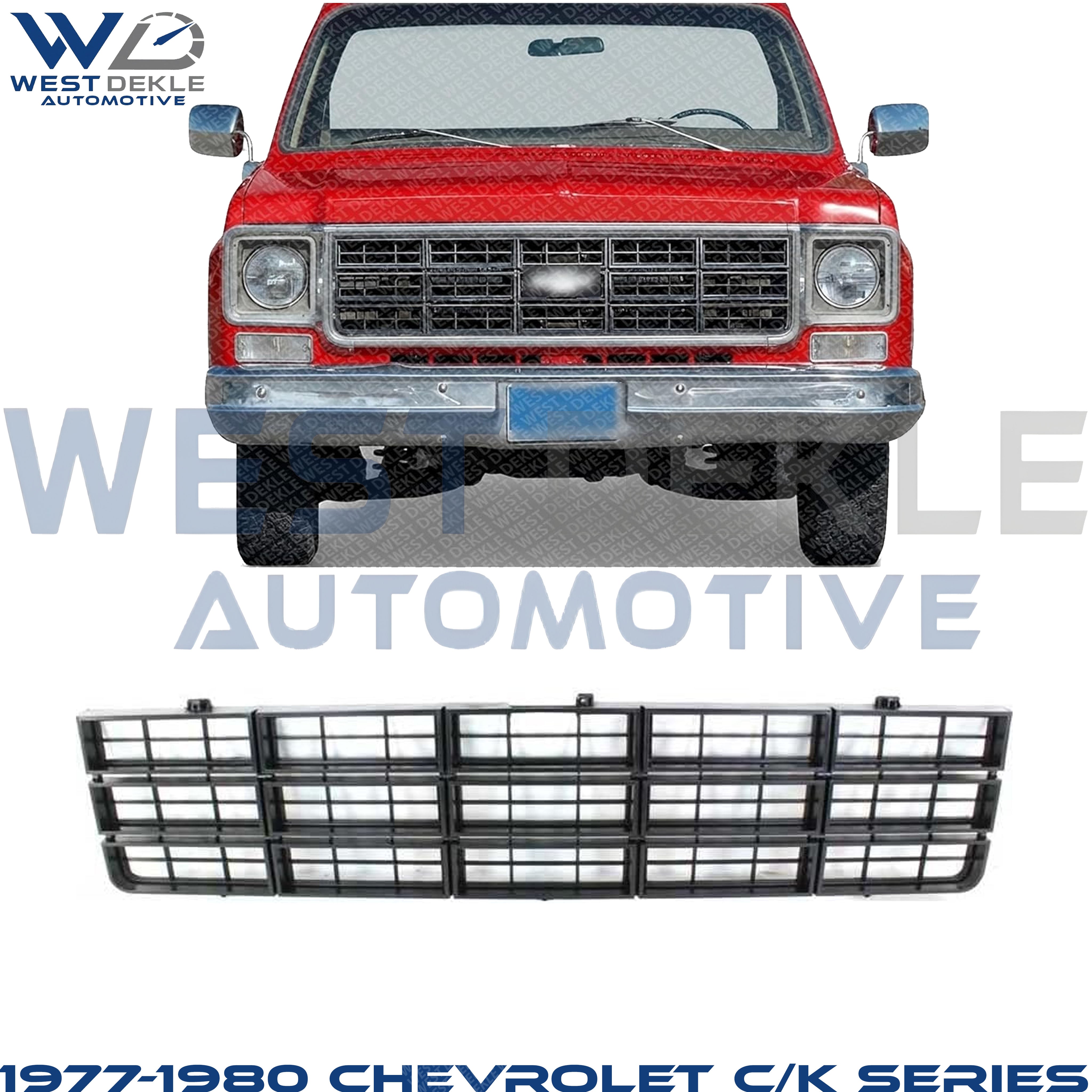 Grille Assembly, Dark Silver Shell with Black Insert 1977-1980 Chevrolet C/K series
