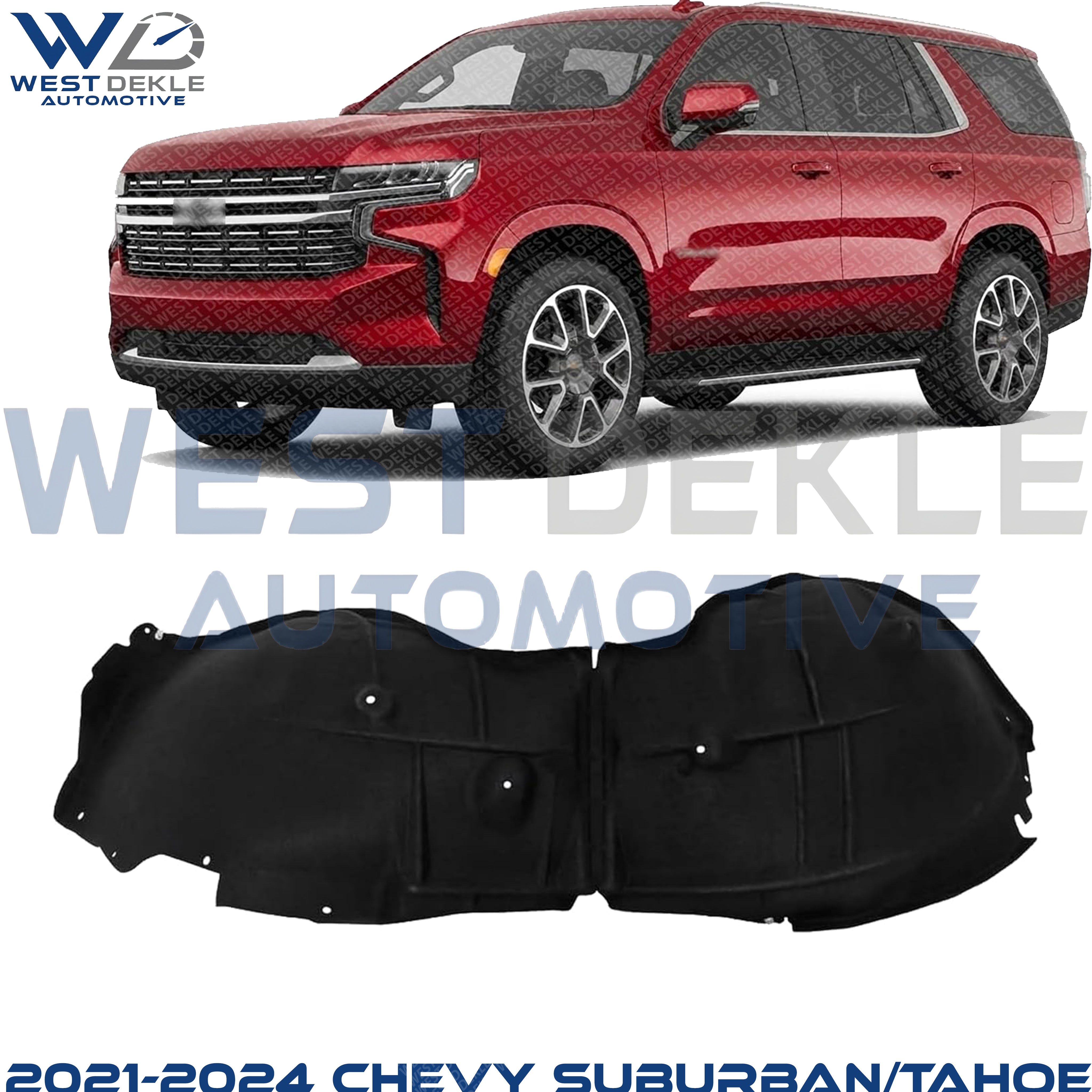 Front, Driver Side Fender Liner For 2021-2024 Chevrolet Suburban/Tahoe