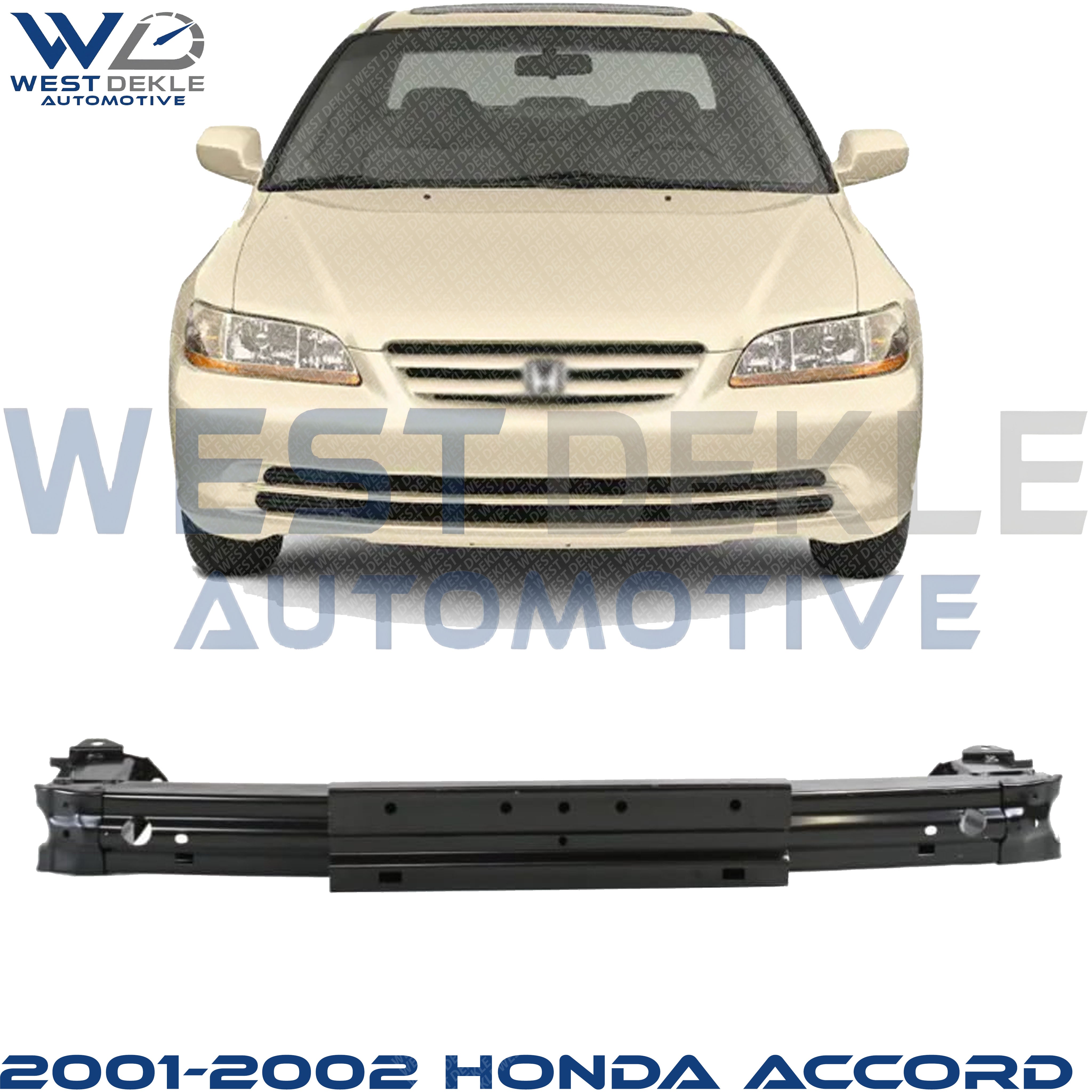 Front Bumper Reinforcement, Steel, Coupe/Sedan For 2001-2002 Honda Accord Sedan