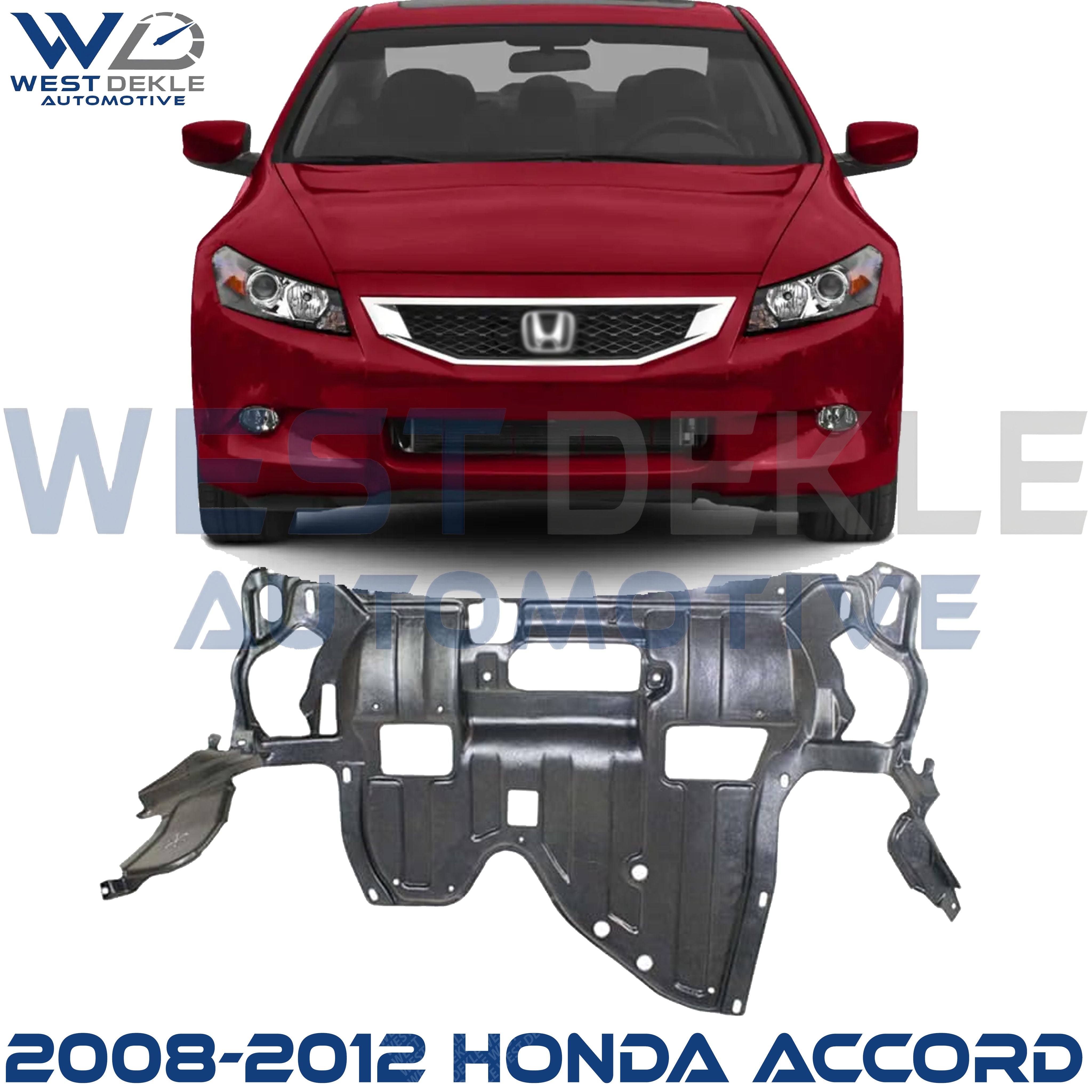 Front Engine Splash Shield, Under Cover, 2.4L, 4Cyl For 2008-2012 Honda Accord