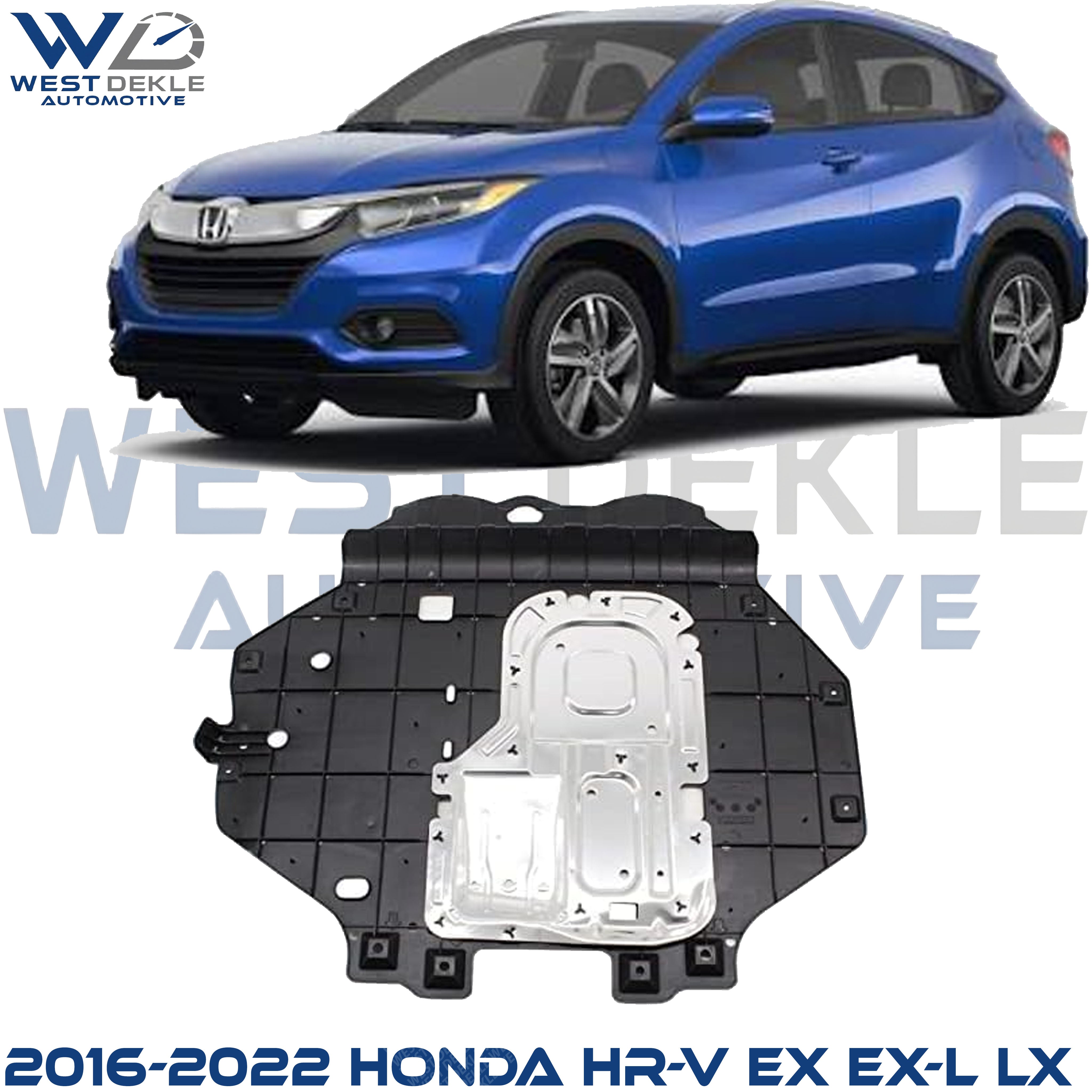 Front Engine Splash Shield, 4 Cyl., 1.8L Engine For 2016-2022 Honda HR-V EX EX-L LX Sport Touring