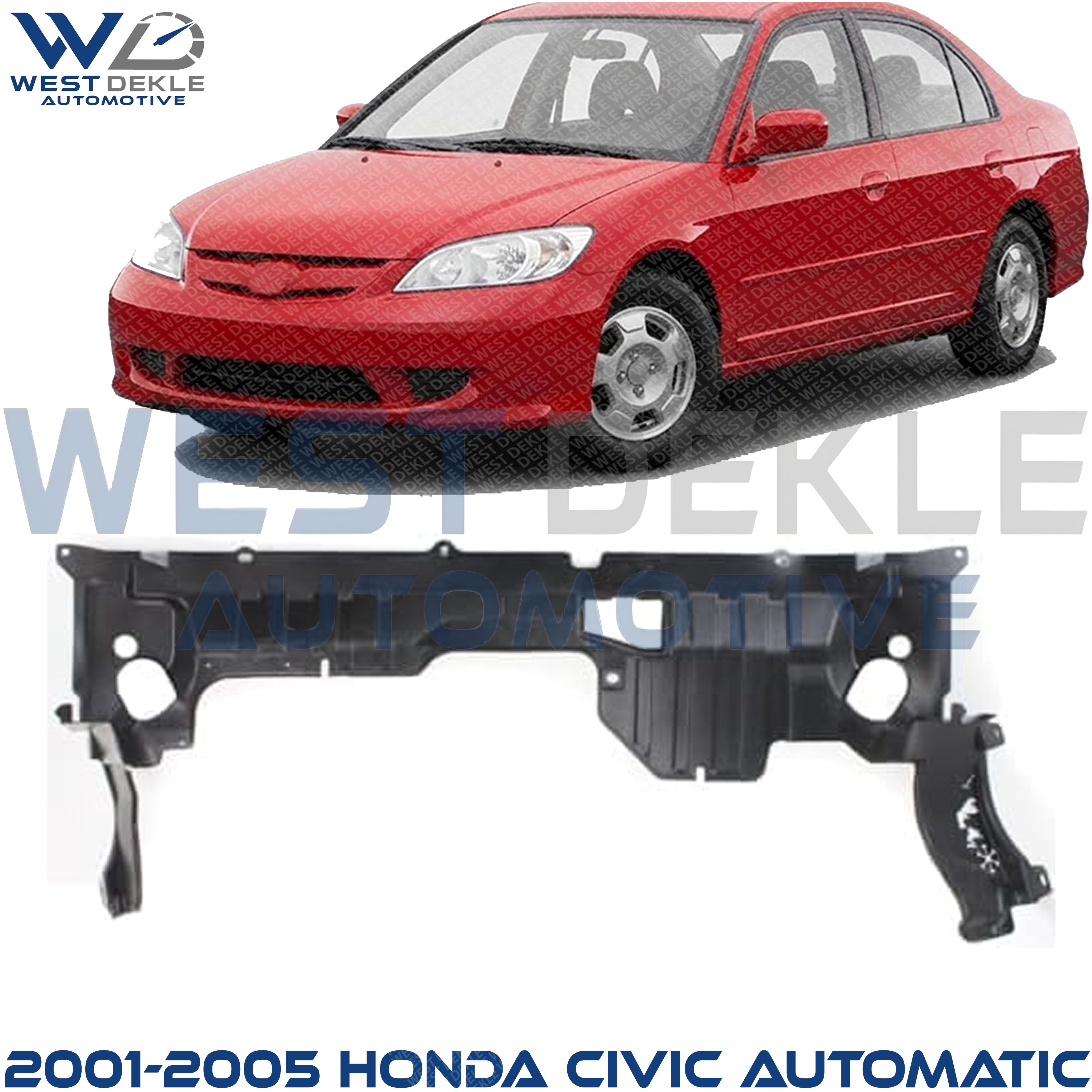 Front Engine Splash Shield, 4 Cyl., 1.7L Engine For 2001-2005 Honda Civic Automatic