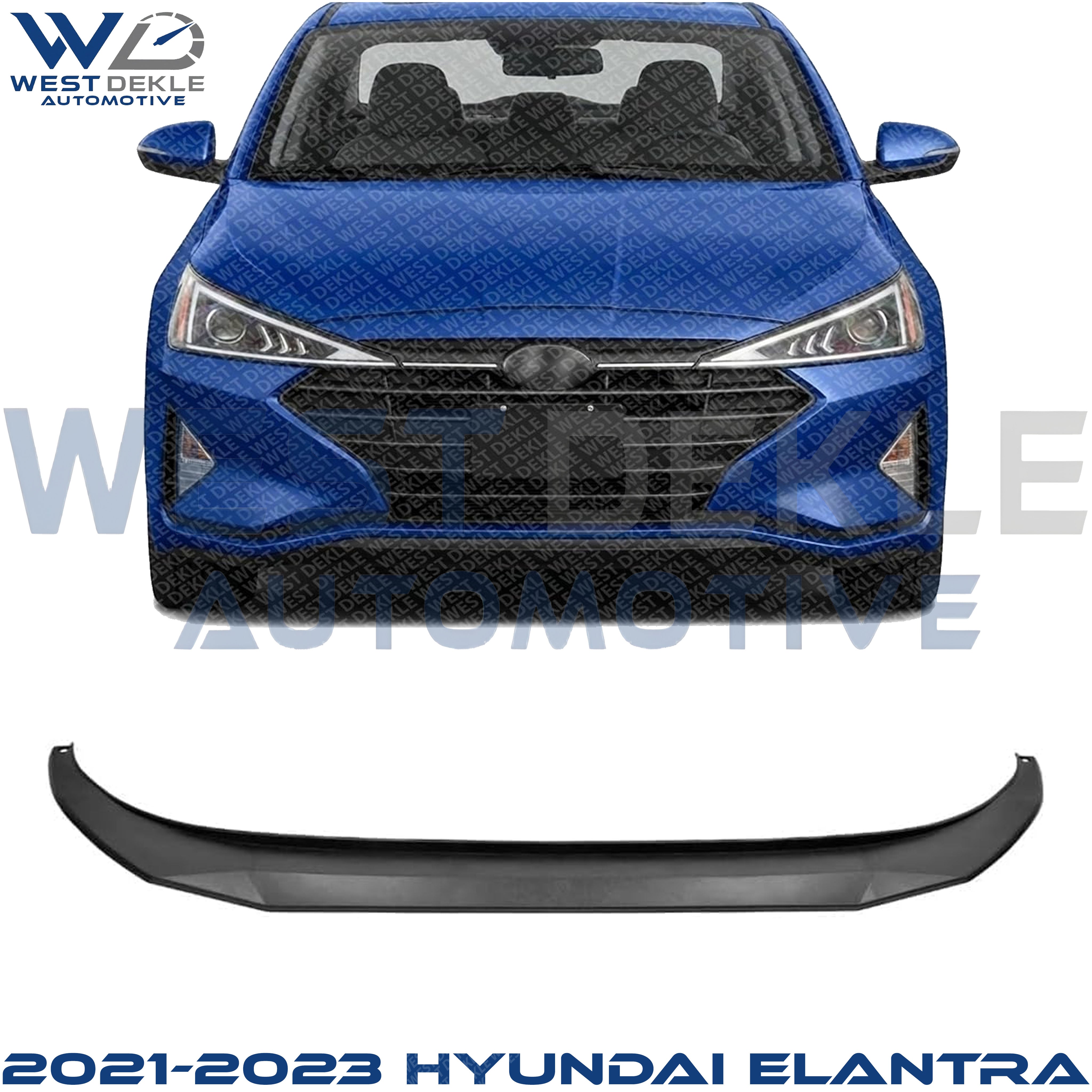 Front Valance, Textured Black For 2021-2023 Hyundai Elantra