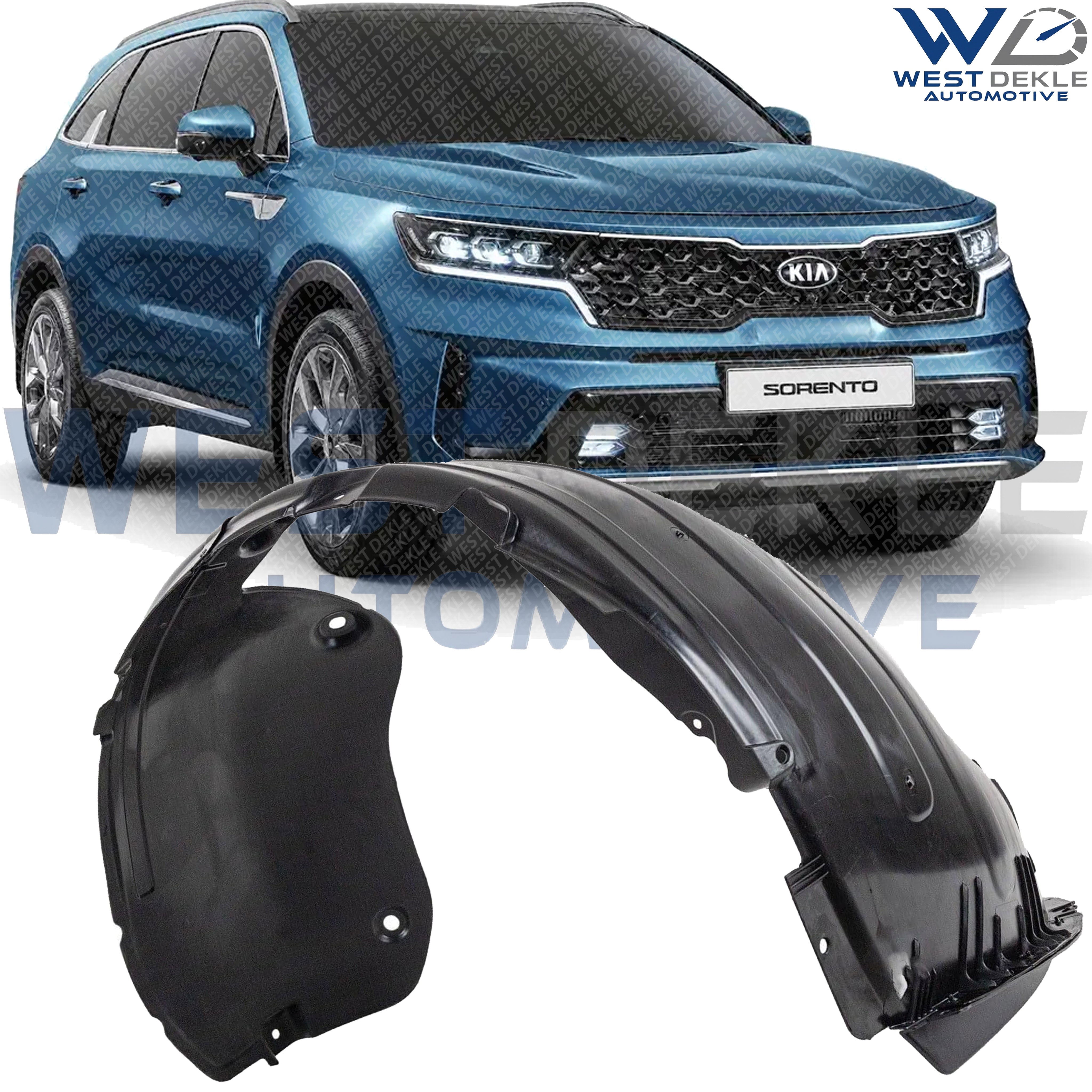 WEST DEKLE Automotive Front Fender Liner Right Passenger Side Direct Replacement Compatible With 2019-2020 Kia Sorento KI1249160 86820C6500