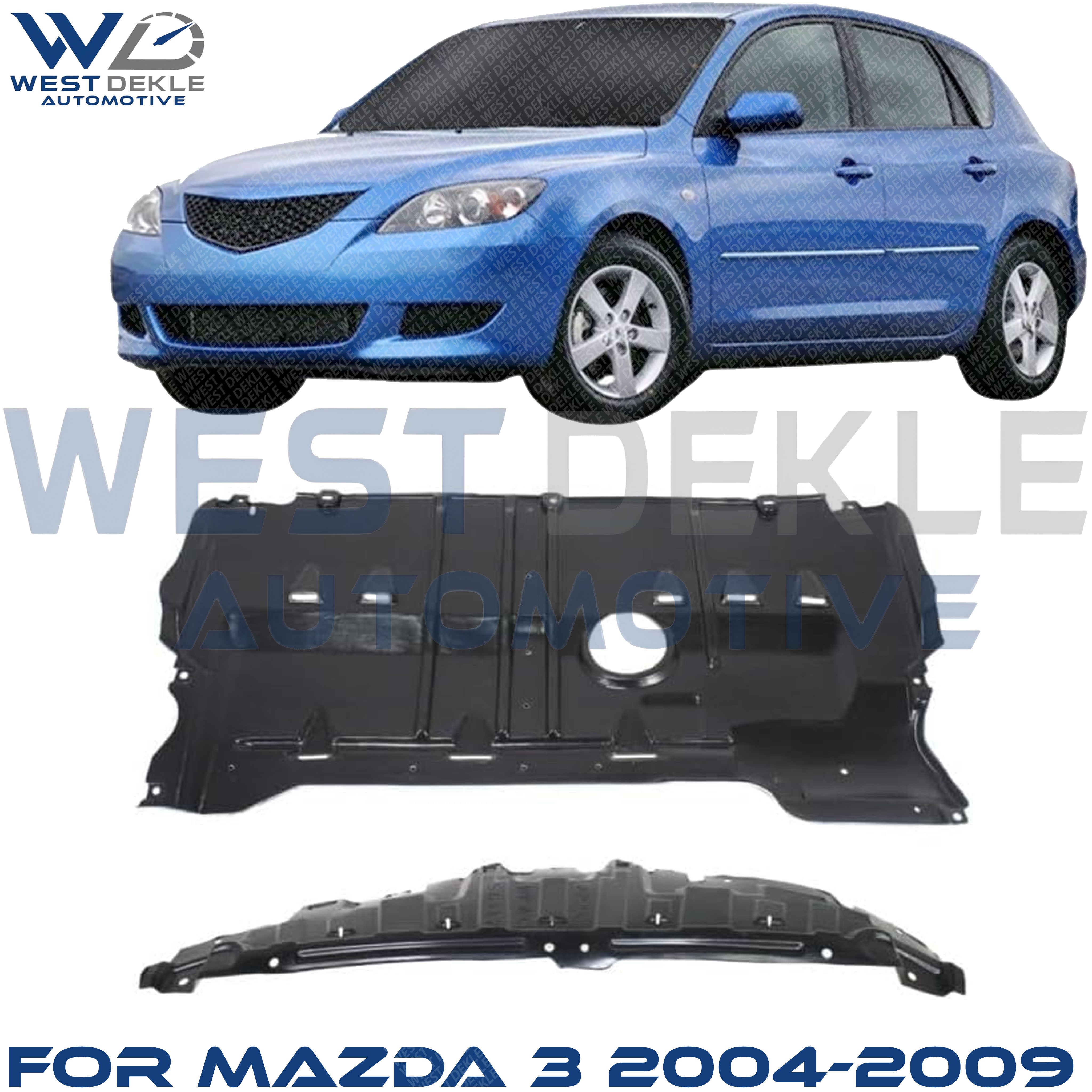 Front and Rear Engine Splash Shields for Mazda 3 2004-2009