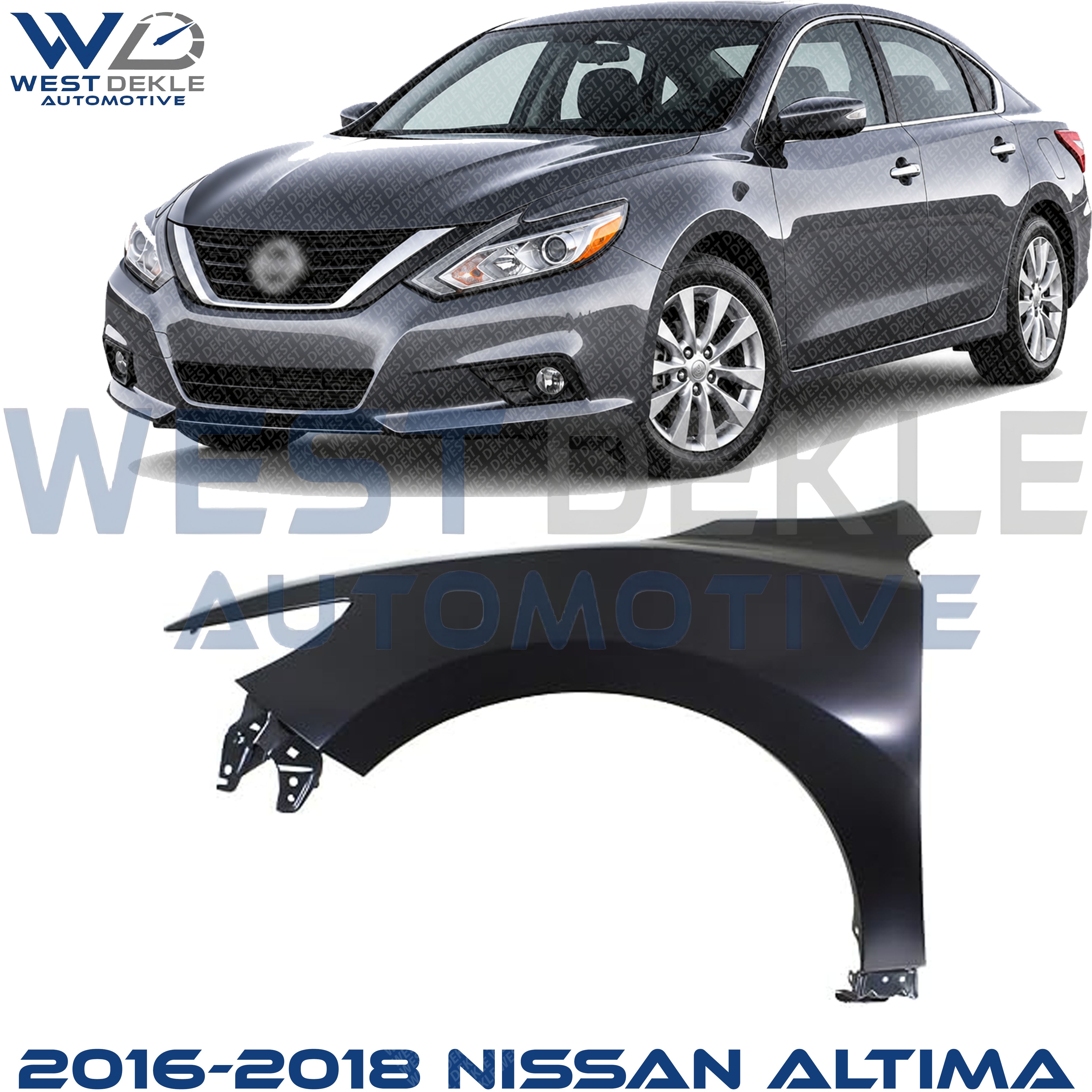 Front, Driver Side Fender For 2016-2018 Nissan Altima