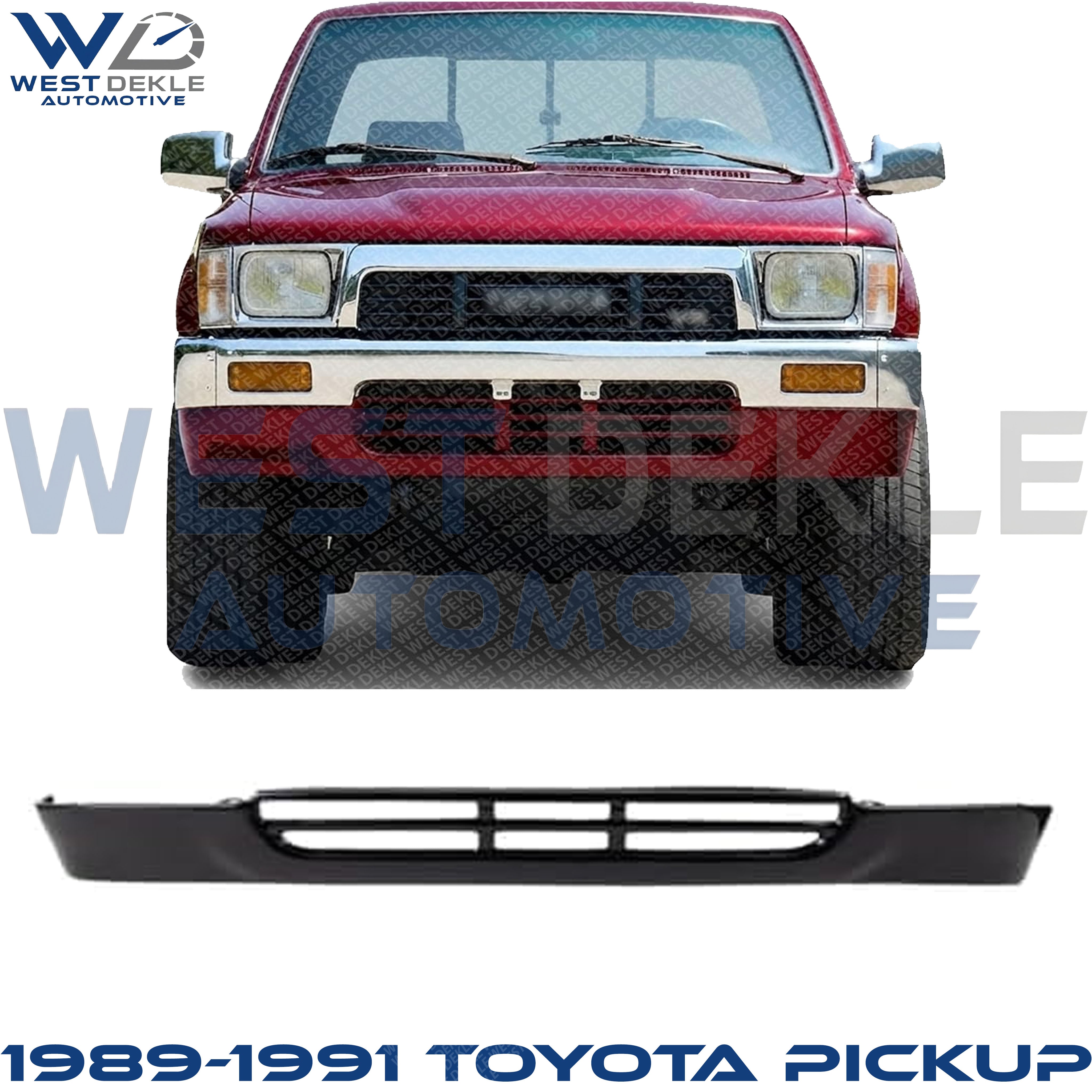 Front Valance, Painted Black, With Air Holes, 2WD For 1989-1991 TOYOTA PICKUP