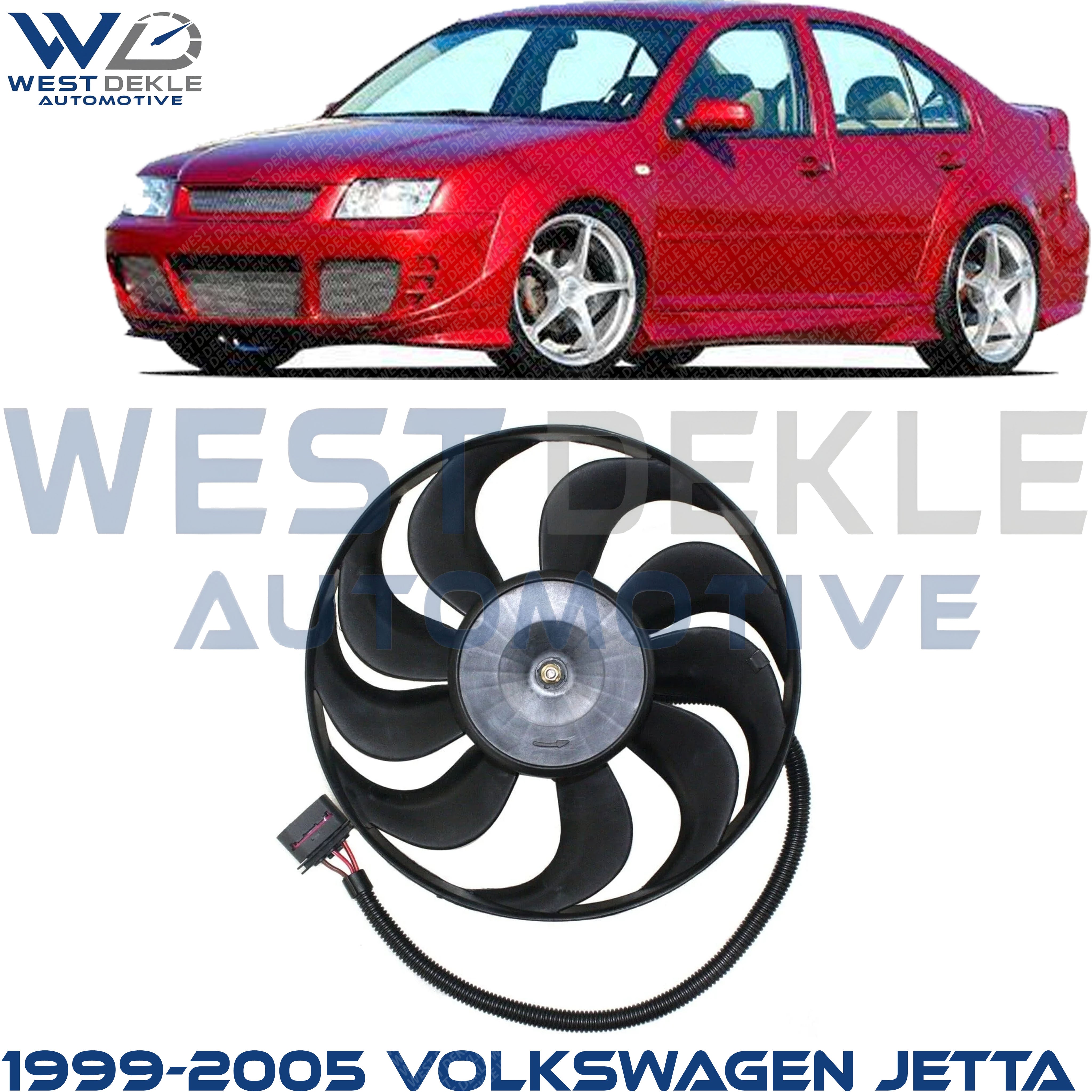 OE Replacement A/C Condenser Fan Passenger Side, Single fan For 1999-2005 Volkswagen Jetta